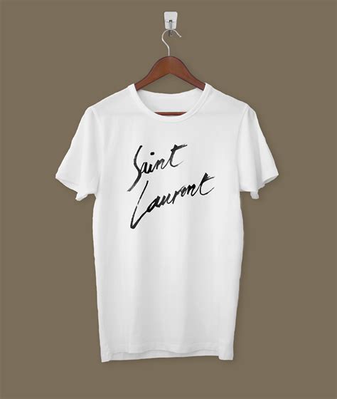 ysl shirt men white and black|yves st laurent men's shirt.